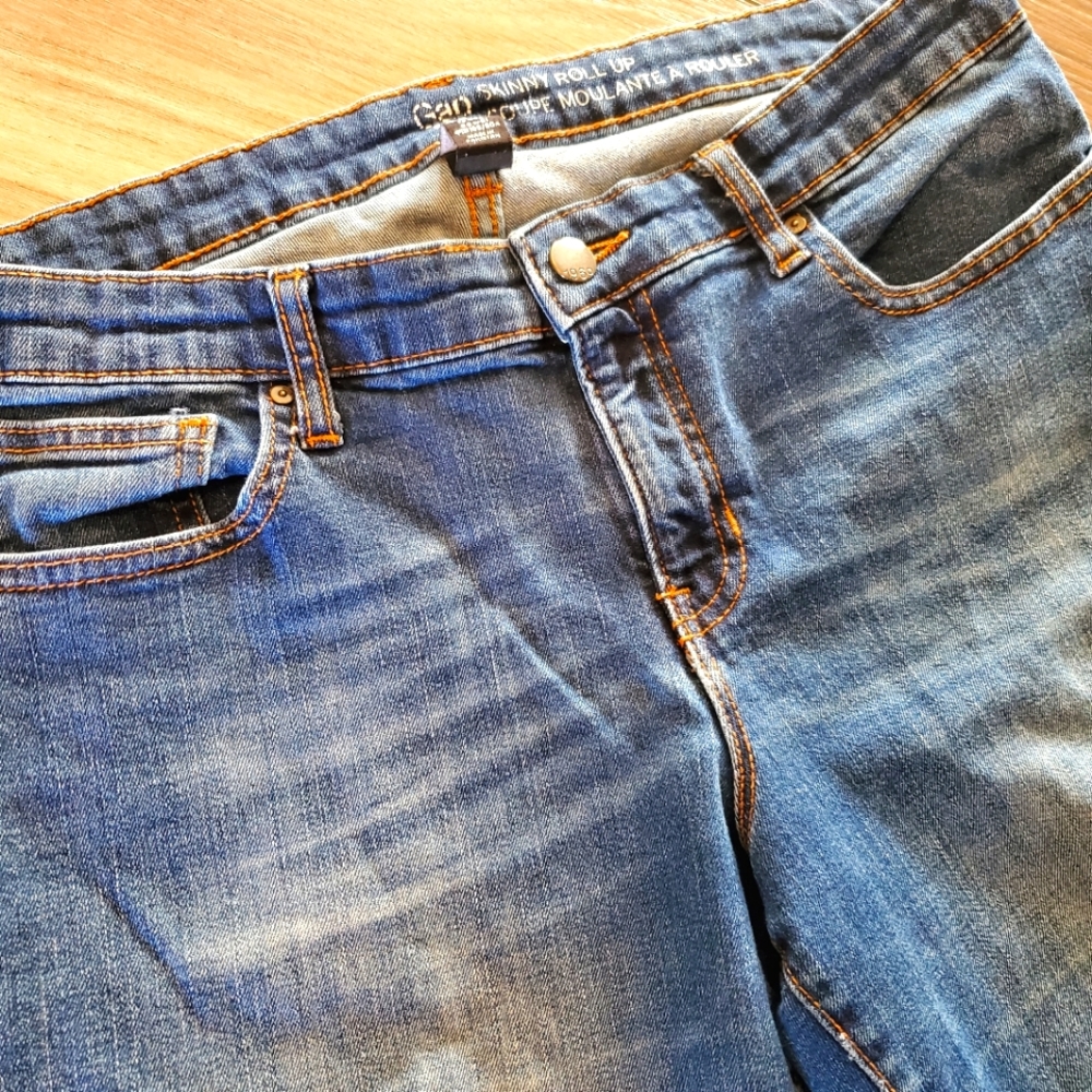 GAP skinny roll up jeans, 14a/32a